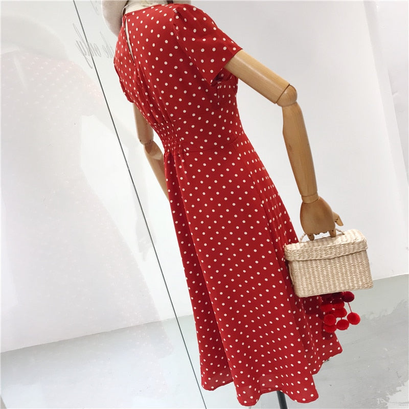 Polka Dot French Style Dress