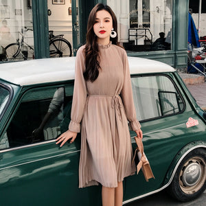 Chiffon Pleated Dress