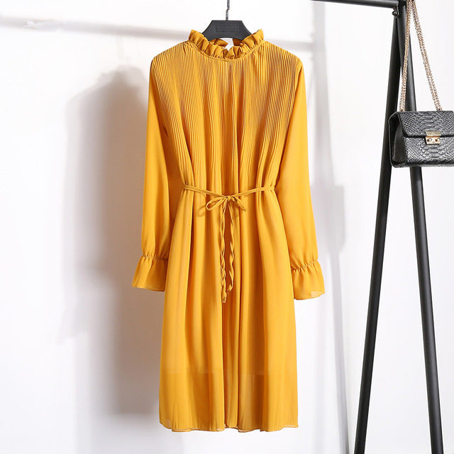 Chiffon Pleated Dress