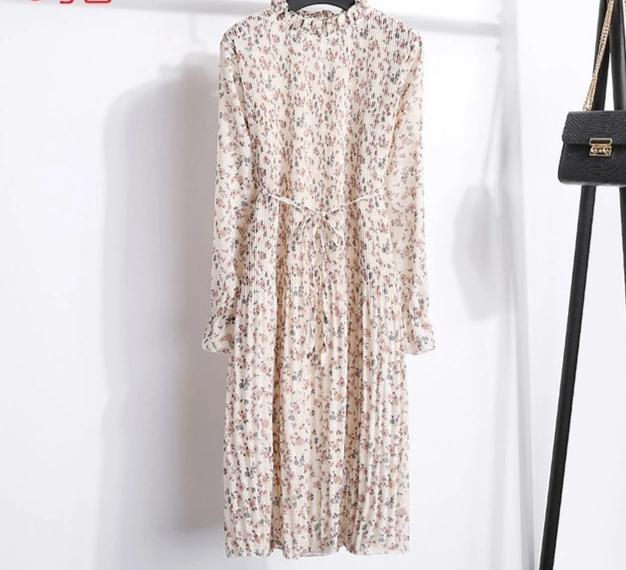 Chiffon Pleated Dress