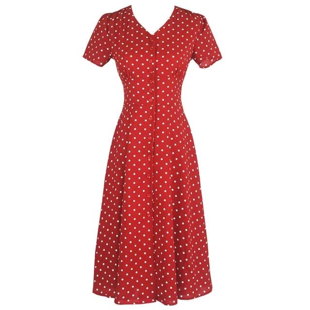 Polka Dot French Style Dress
