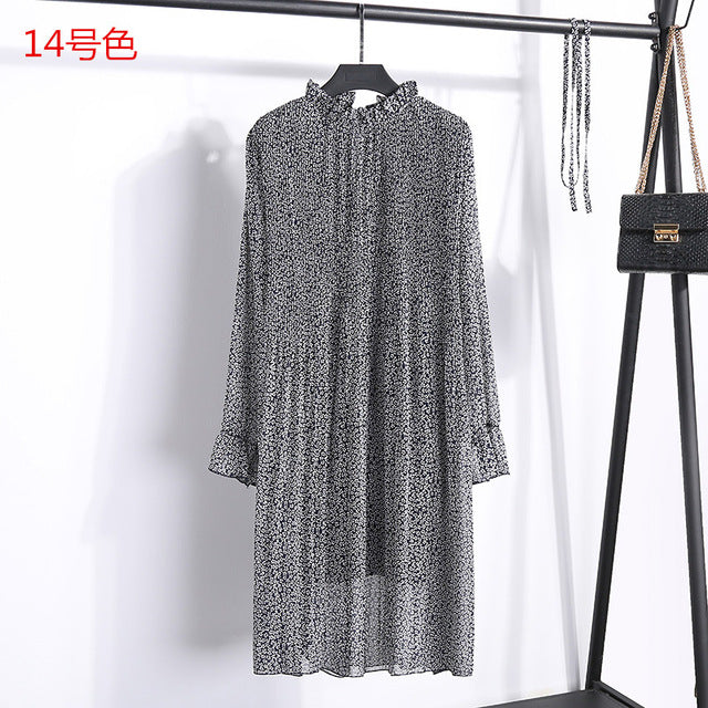 Chiffon Pleated Dress