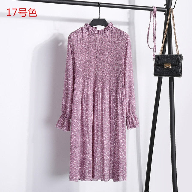 Chiffon Pleated Dress