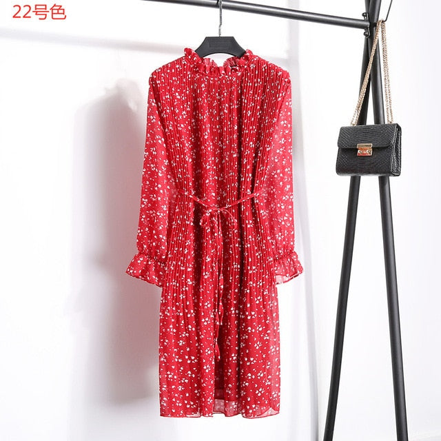 Chiffon Pleated Dress