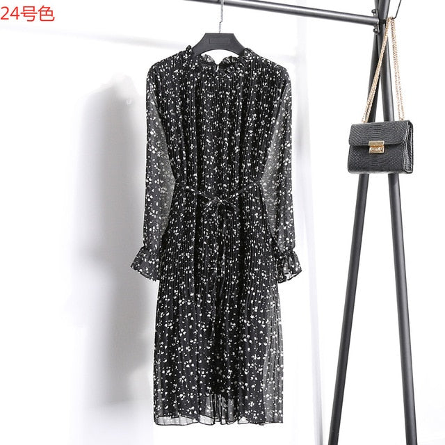 Chiffon Pleated Dress